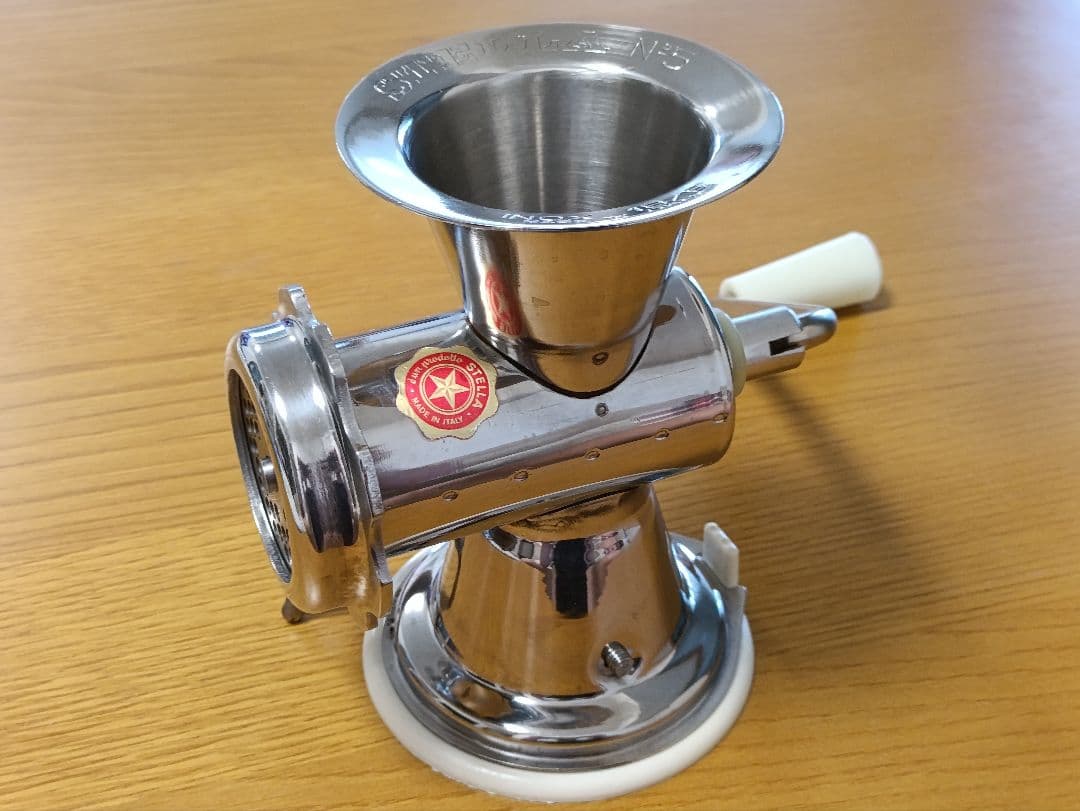 イタリア製　手動ミンサー 　ミートチョッパー　ステンレス