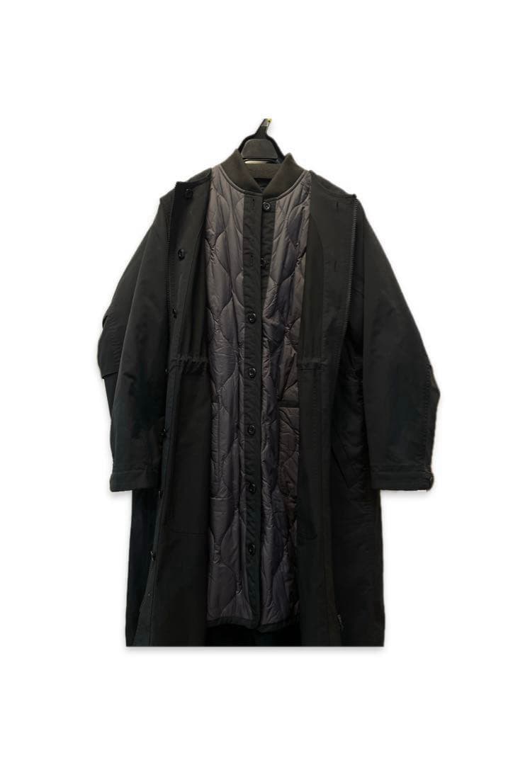 lelillレリルオールウェザー3wayバックタックコート/BLK