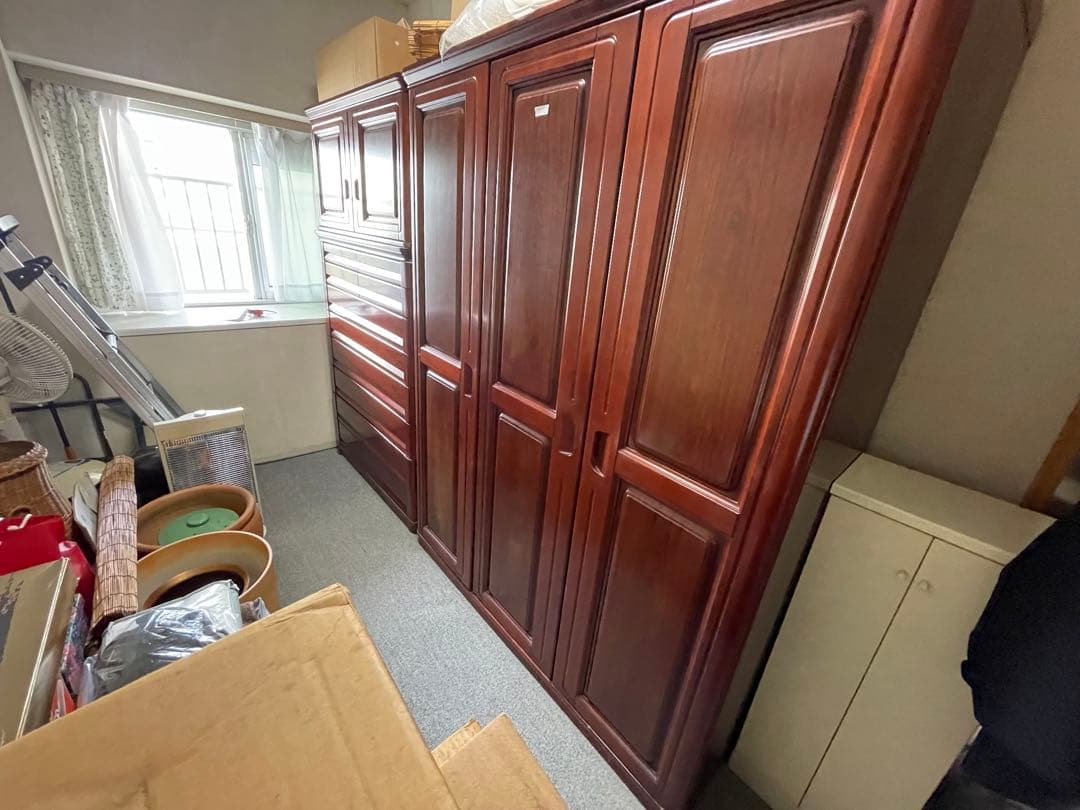 【値下げ】お買い得！　【状態良好】　大型木製洋服タンス