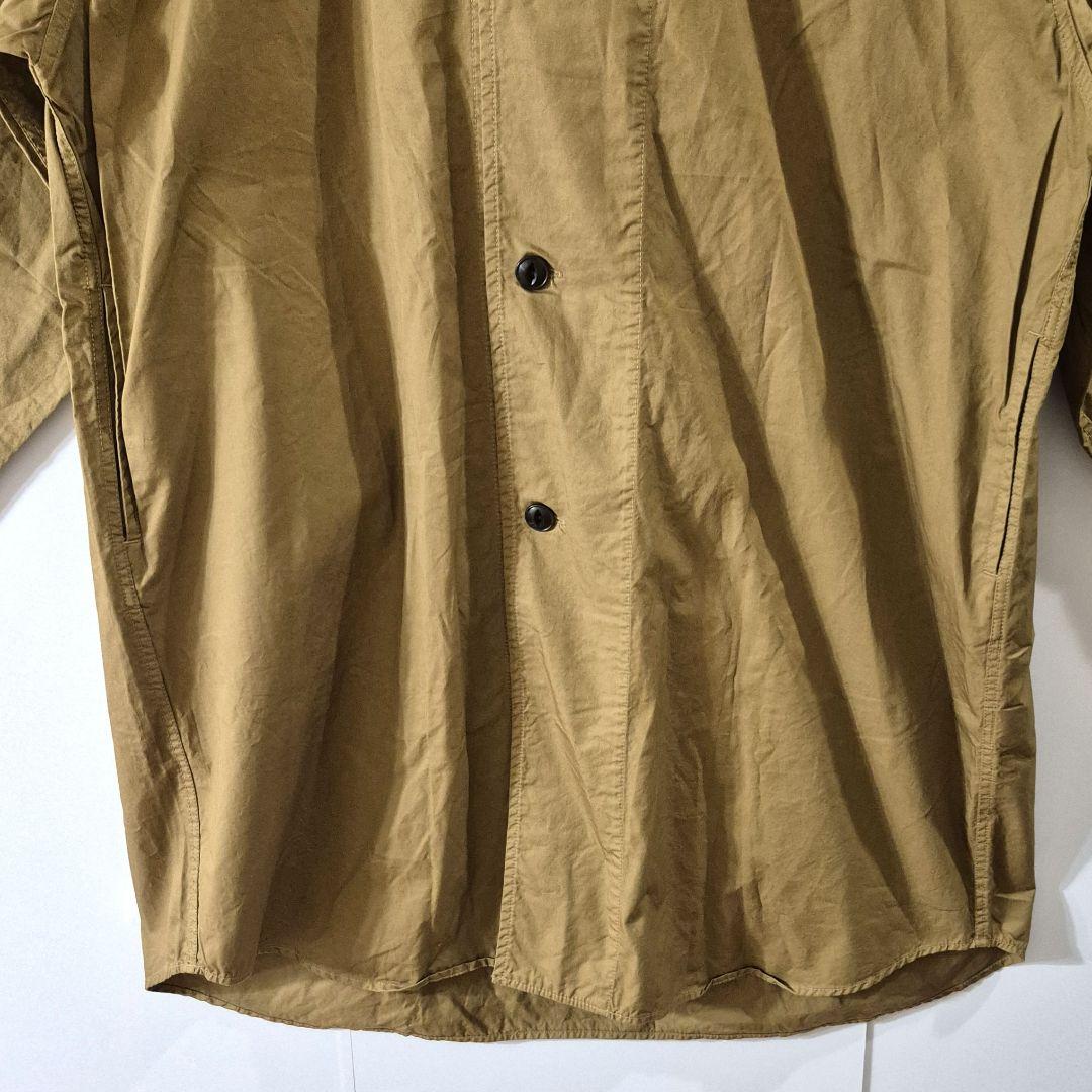 prit 綾ダンプ フード シャツ ブルゾン SIZE F カーキベージュ