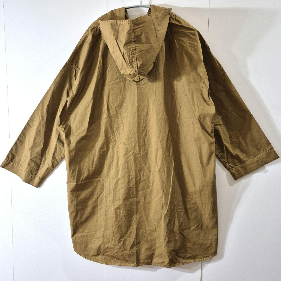 prit 綾ダンプ フード シャツ ブルゾン SIZE F カーキベージュ