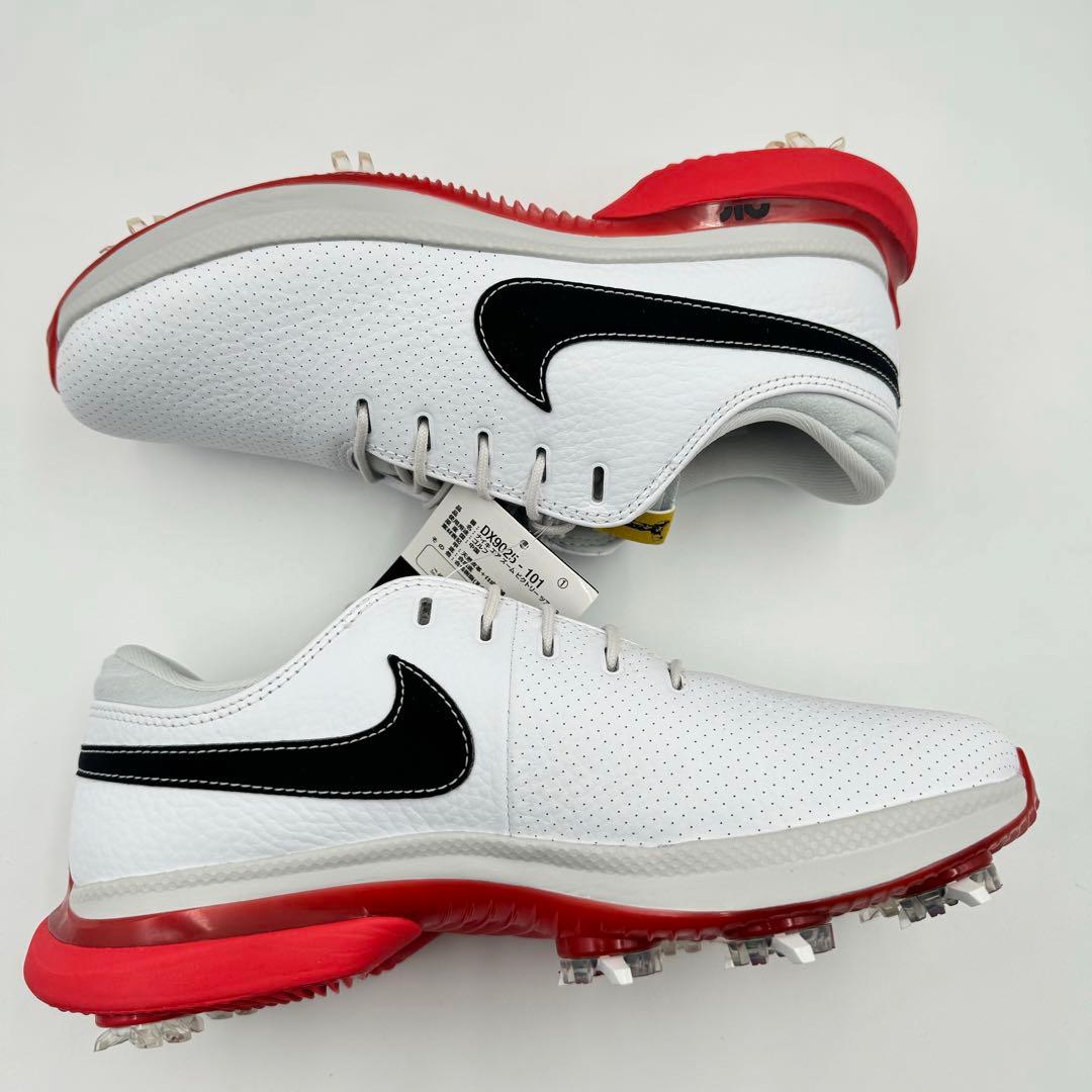 新品✨Nike ゴルフシューズ　白色　赤色　24.5cm