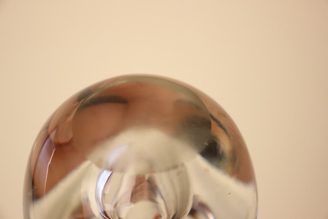 ヴィンテージ　ガラス　卵形　ペーパーウェイト　インテリア