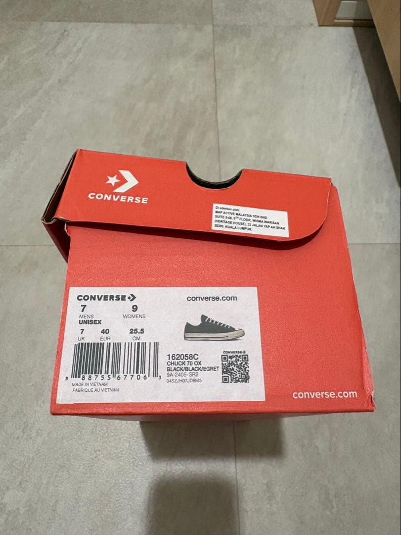 【美品】コンバース CT 70 チャックテイラー25.5cm 箱有ブラック