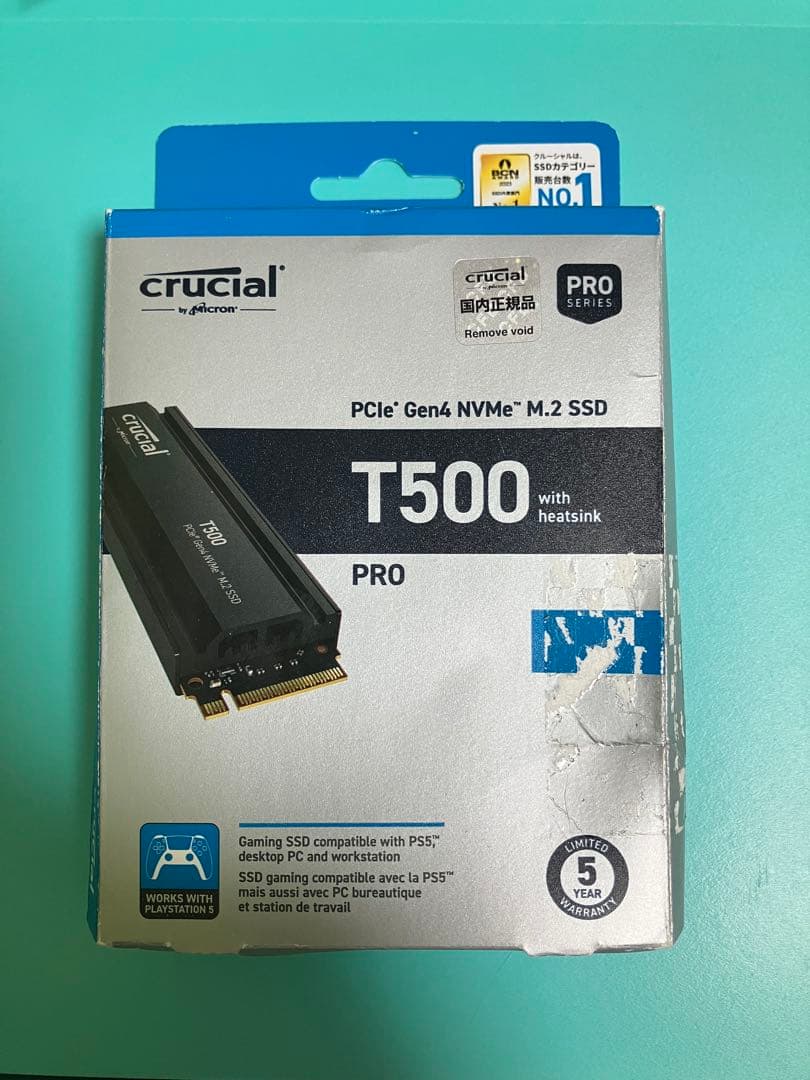 メモリー Crucial T500 1TB SSD PCIe Gen4 NVMe