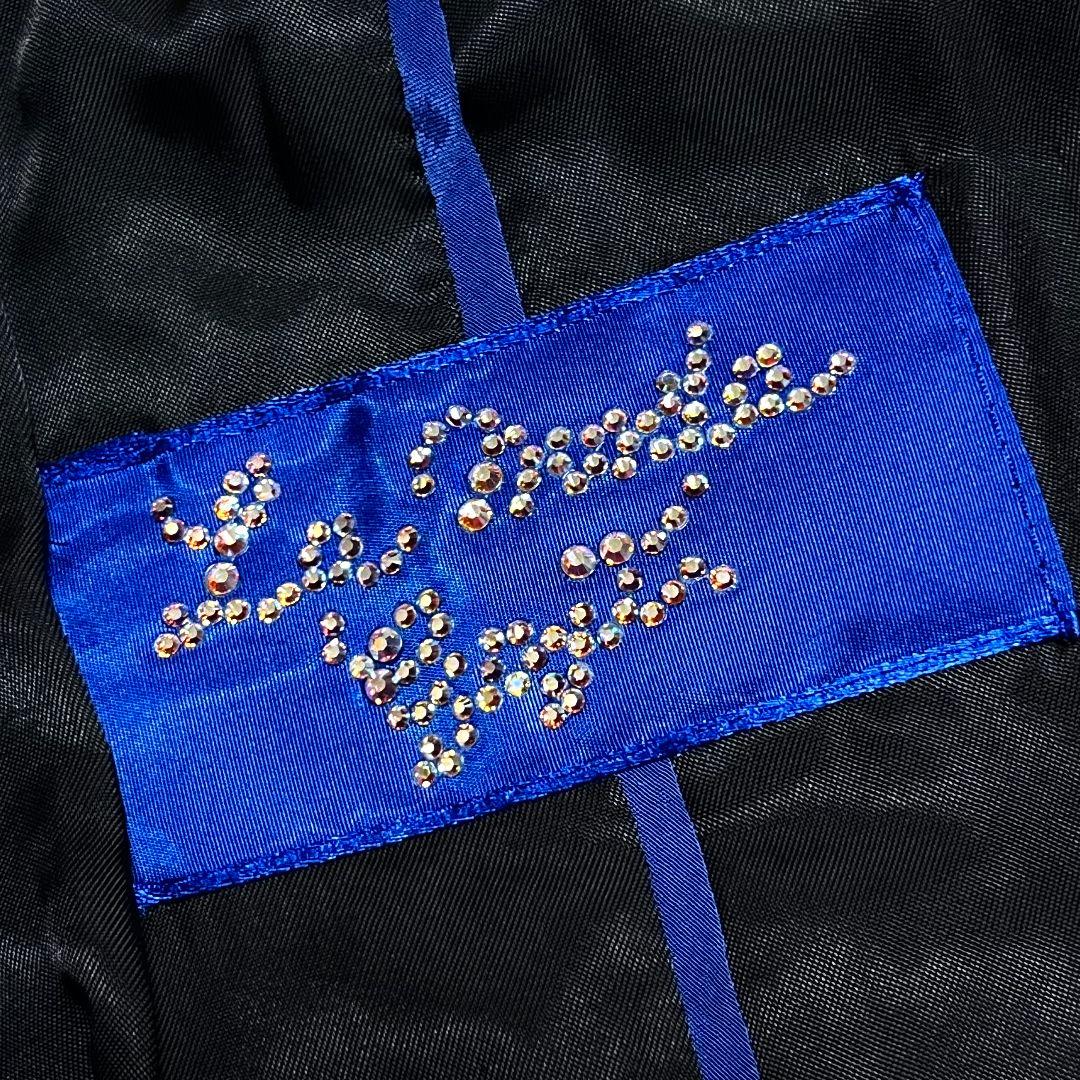 【美品】【7】伊太利屋 マスクラット レオパード ジャケット ビジュー