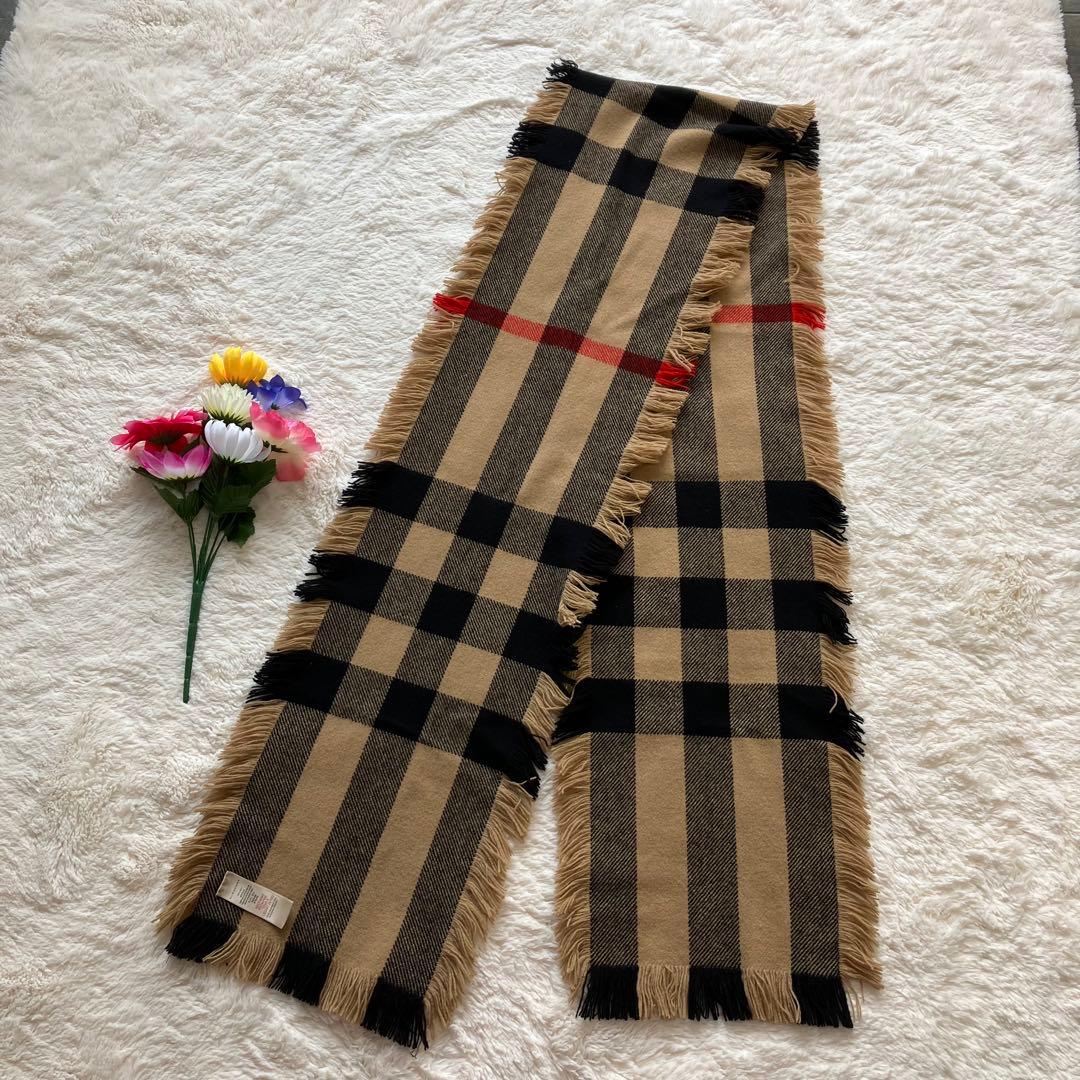 チャイ♪BURBERRY バーバリー スカーフマフラー サイドフリンジ