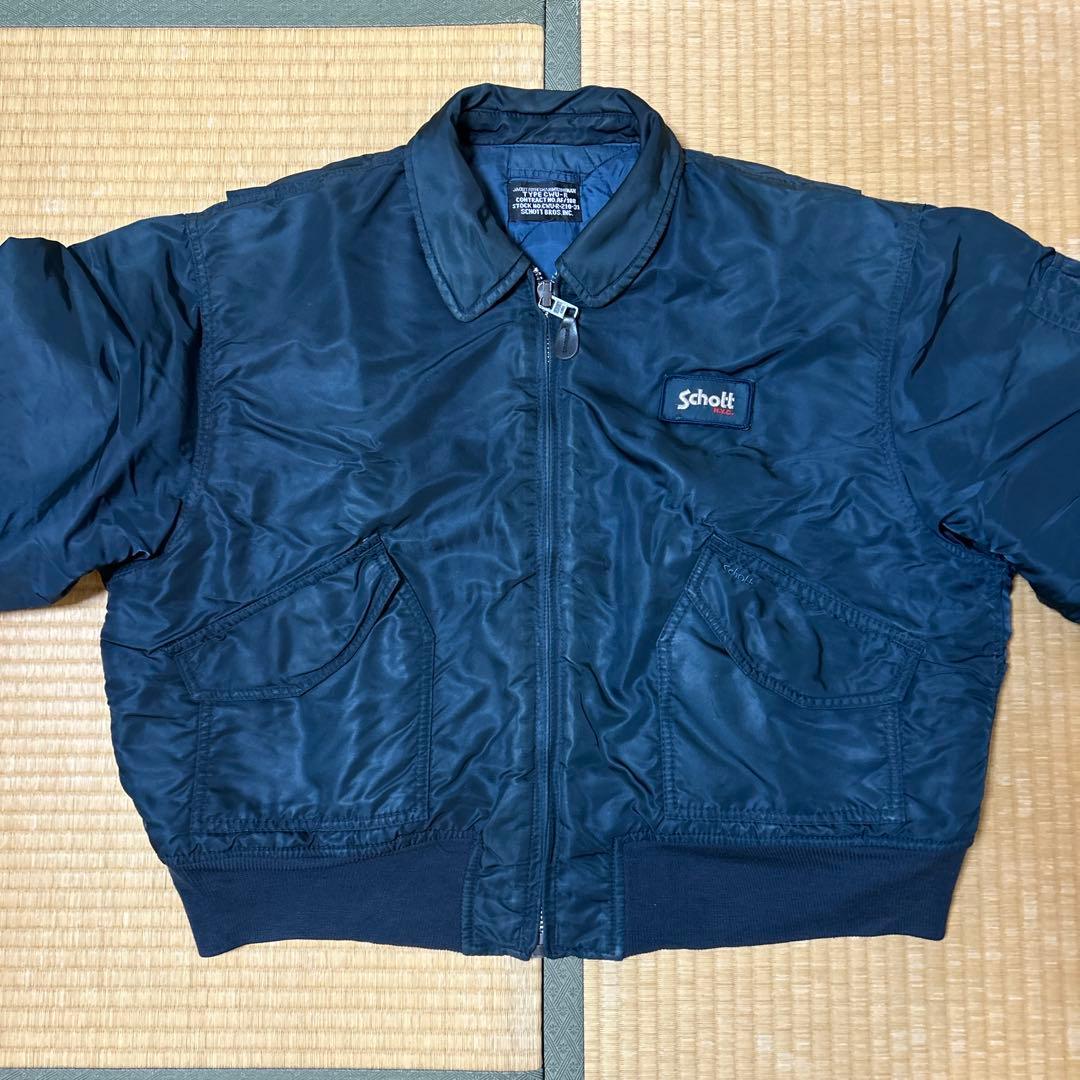 90s schott cwu-r フライトジャケットNavy