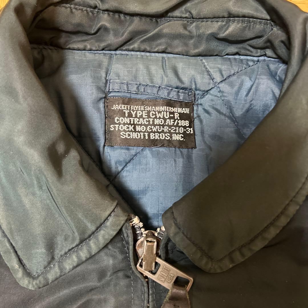 90s schott cwu-r フライトジャケットNavy