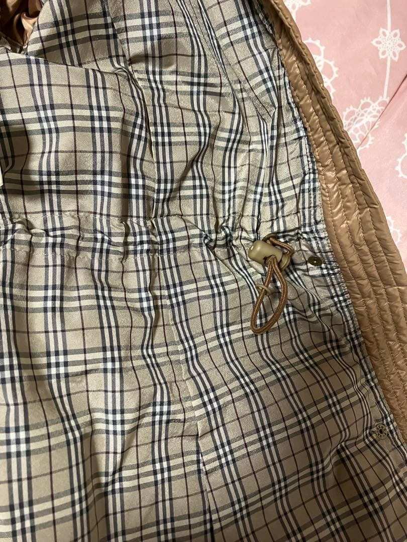 美品 バーバリー ブルーレーベル ラクーンファー ダウンコート フェザー 38