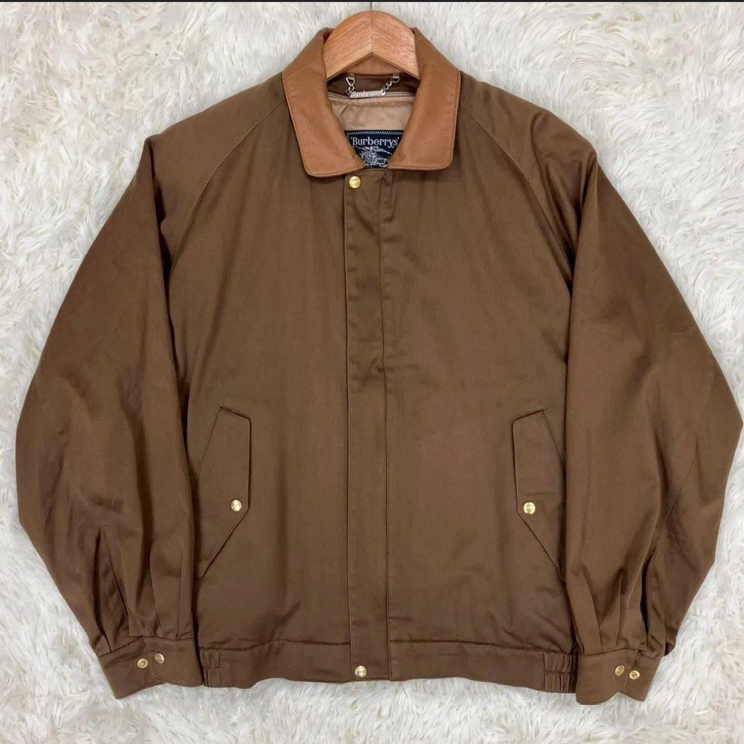 値上検討中 BURBERRYS ブルゾン スウィングトップ 襟レザー ライナー付