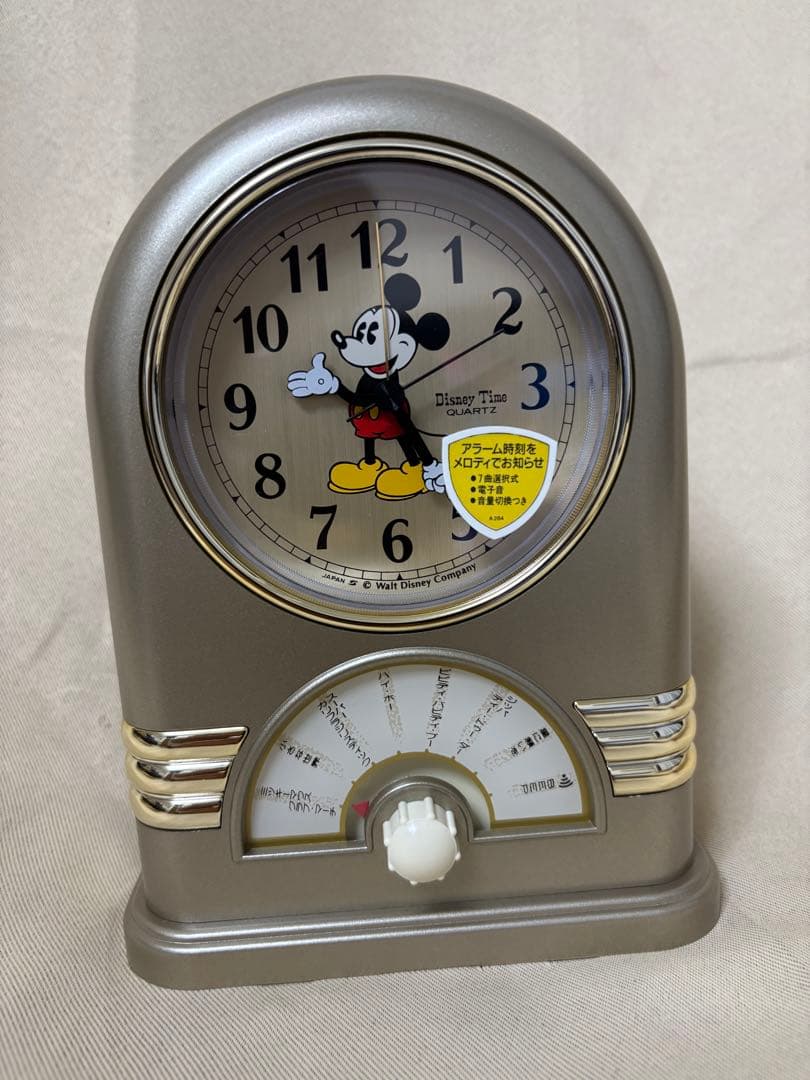 希少　レトロ　Disney Time ミッキー 置時計 セイコー　FD595G