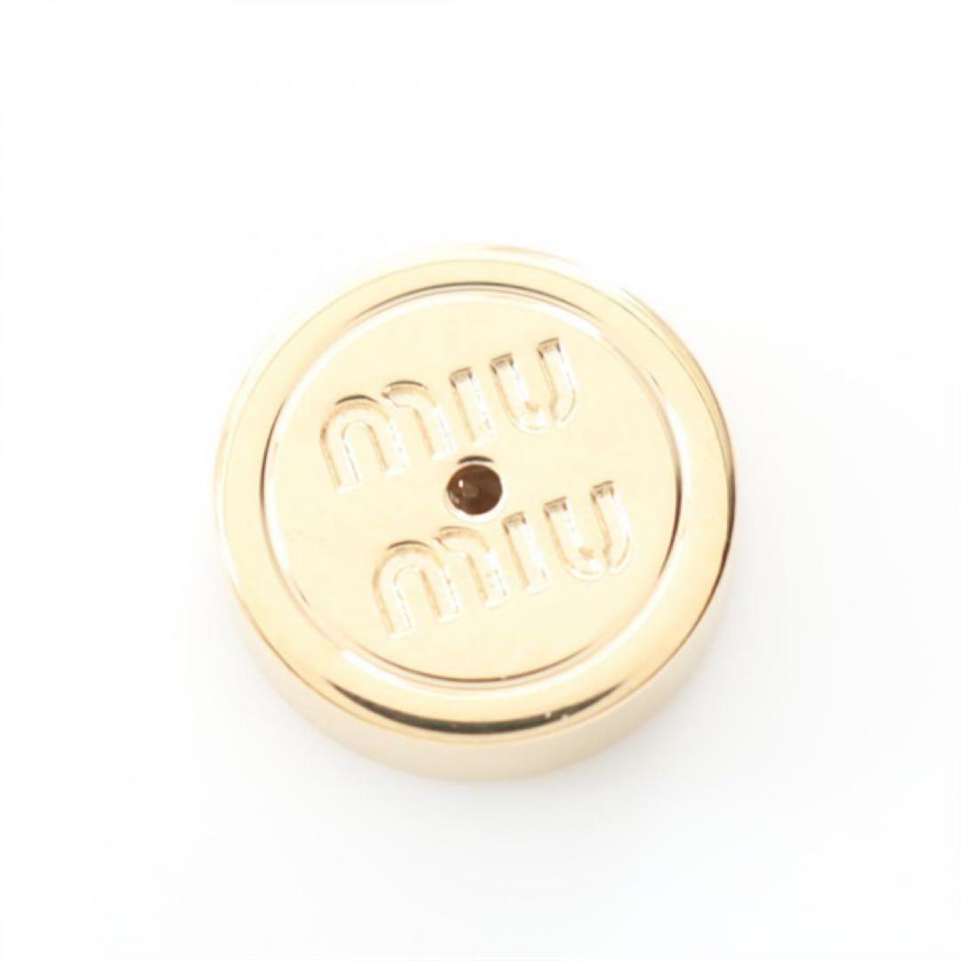 miu miu ゴールド ロゴピアス