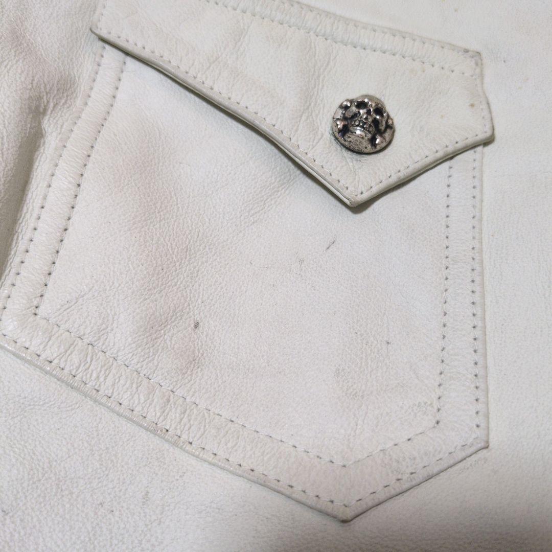 ✨希少✨ クリームソーダ レザーウエスタンシャツ スカルボタン L