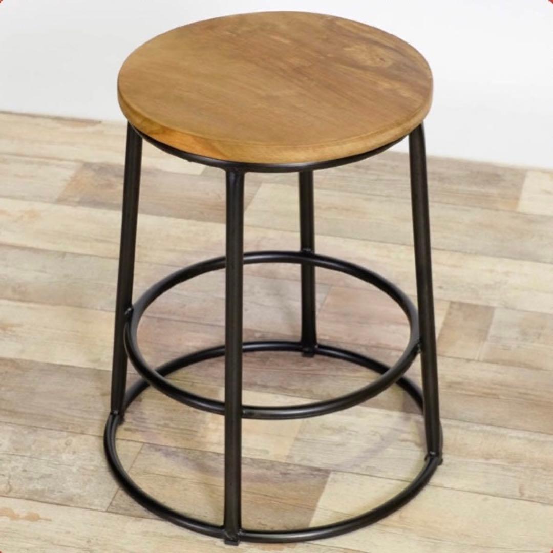 G新品 北欧 カントリー サイドテーブル 飾り棚 スタンド アイアン ナチュラル