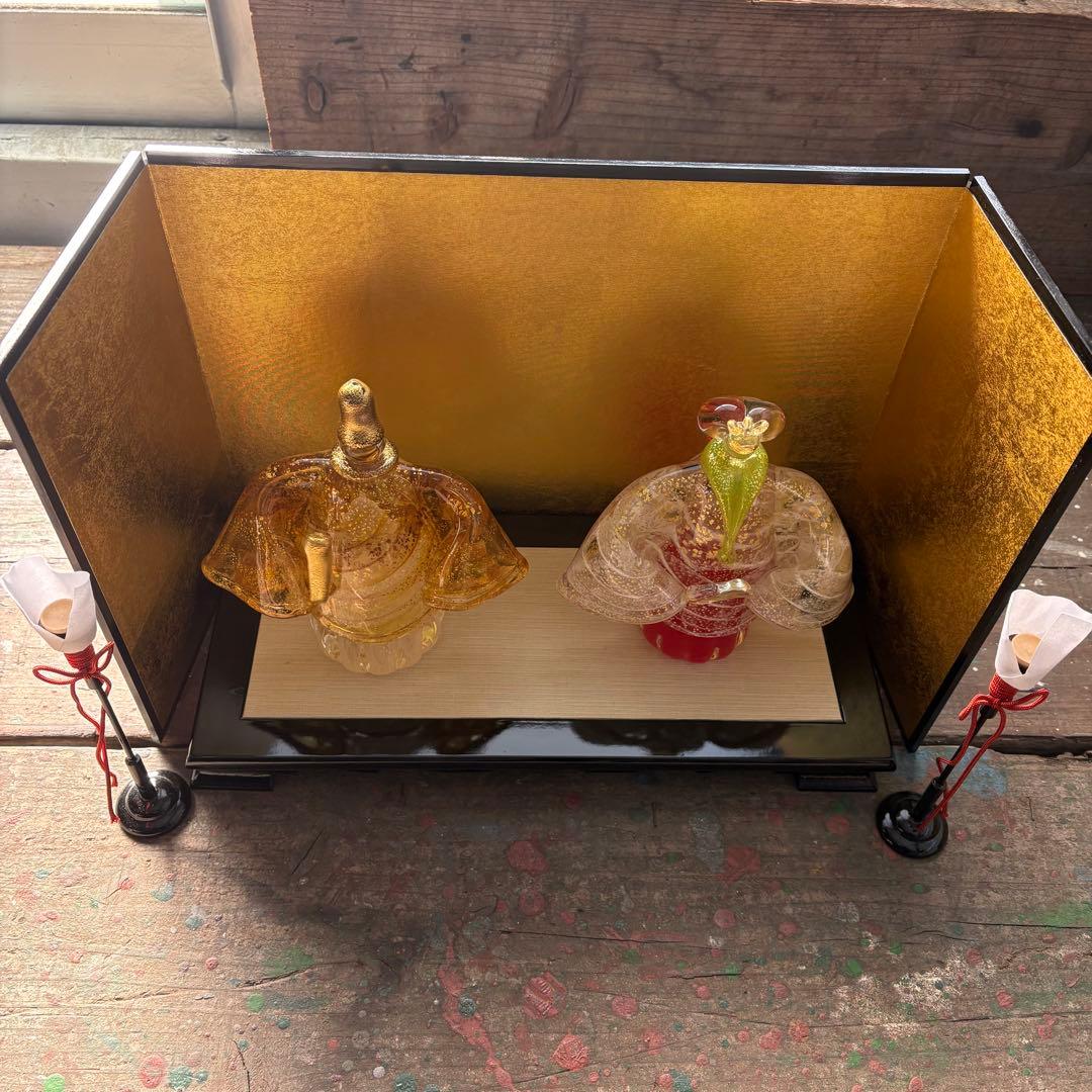 ガラス作家 川北成彦 さんのガラス雛 雛人形