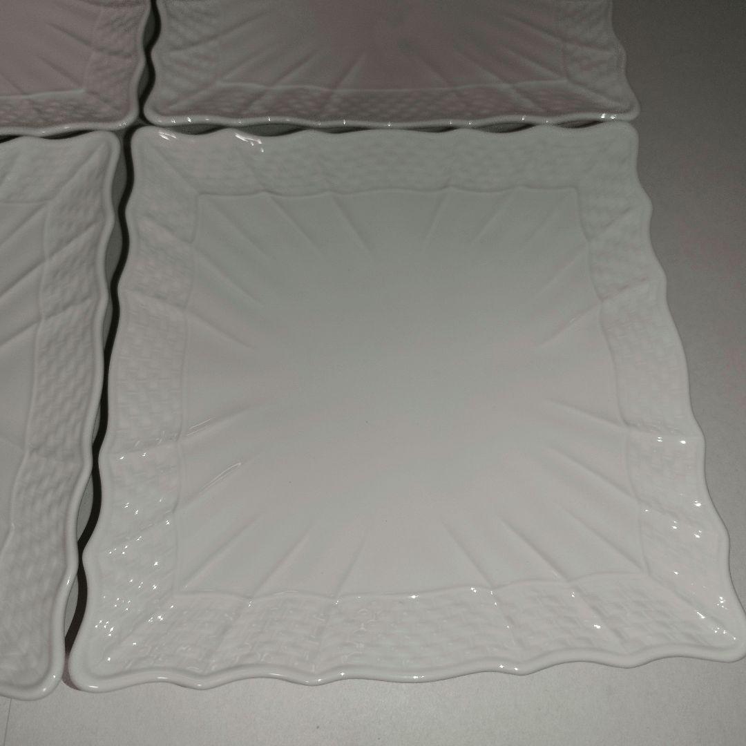 【未使用品】4枚セット ベッキオホワイト 15cm スクエアプレート