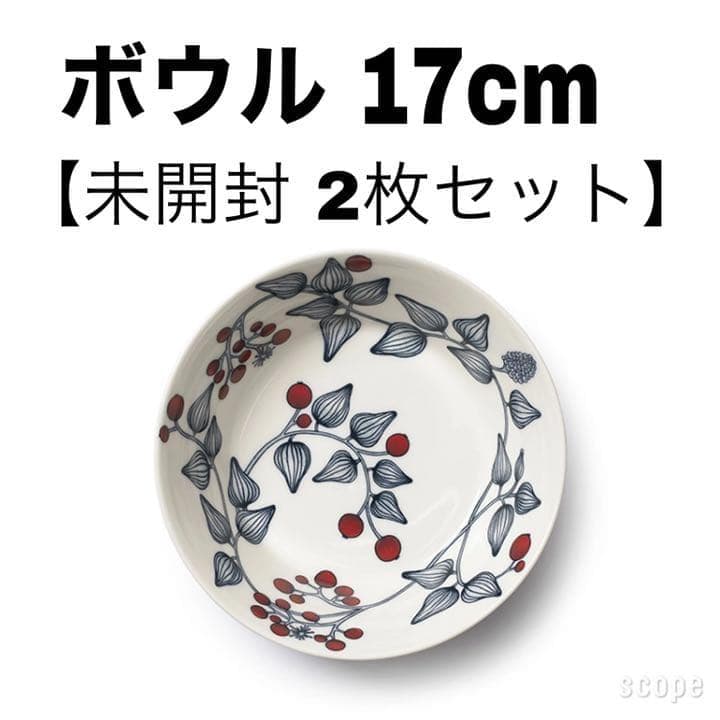 【新品　2枚】アラビア　ルノ フロストベリー　17cm　ボウル　記念ロゴ