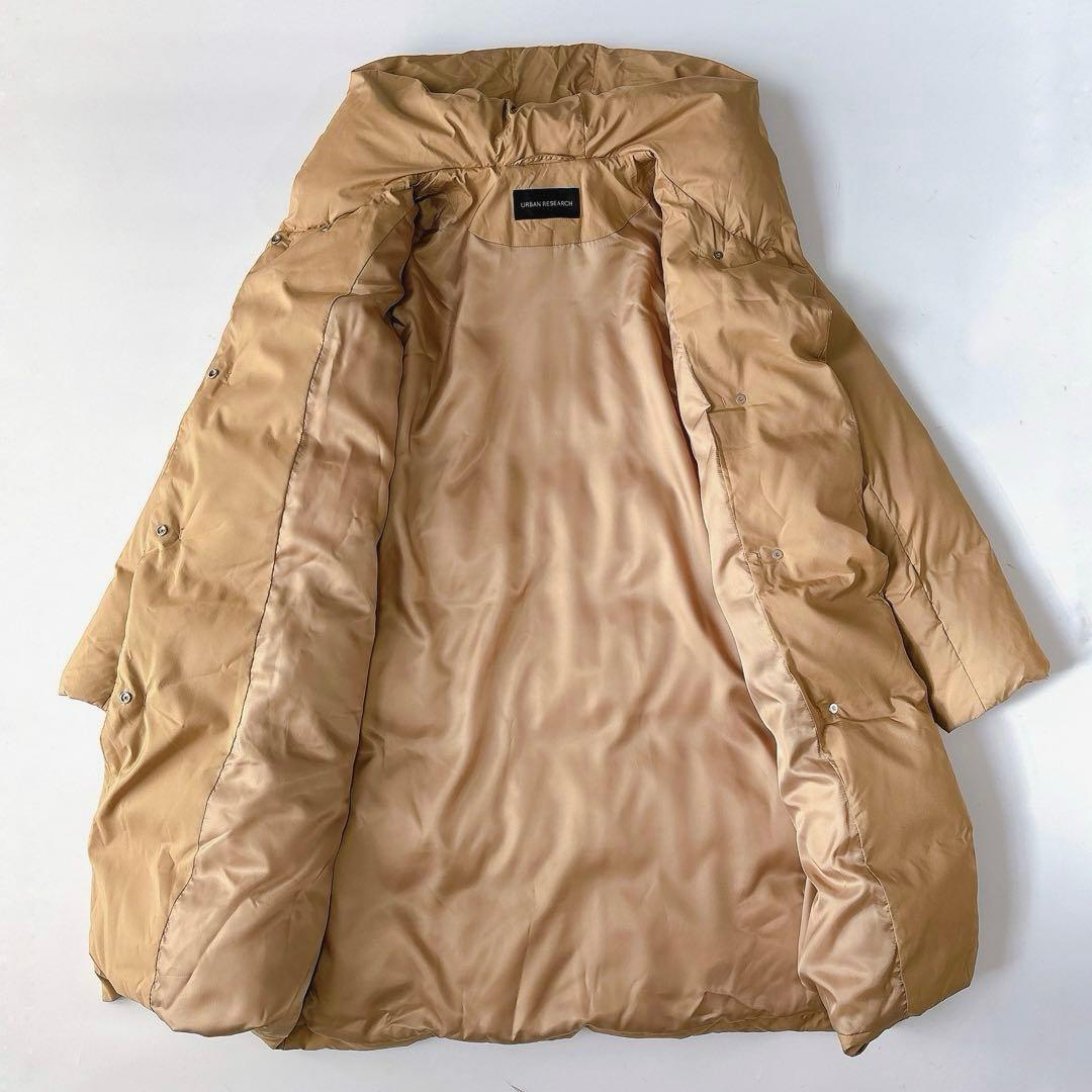 M*Y様 美品⁑アーバンリサーチ　ステッチレスフードダウン　ベージュ　ロングショ