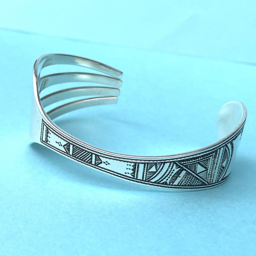 DAN✖️TOUAREG／フォークバングル　トゥアレグ族　純銀製