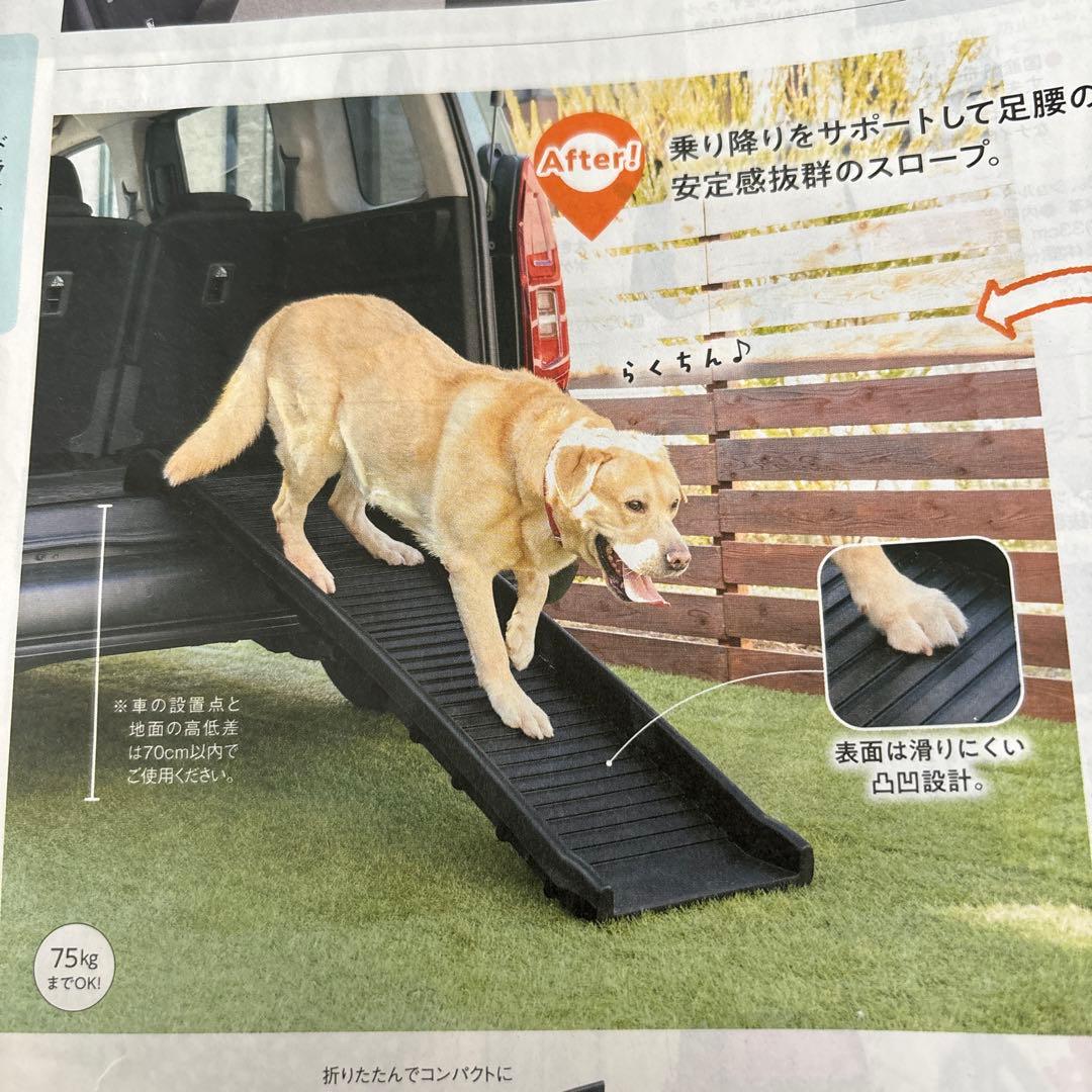 犬用スロープ 滑りにくい 75kgまで対応