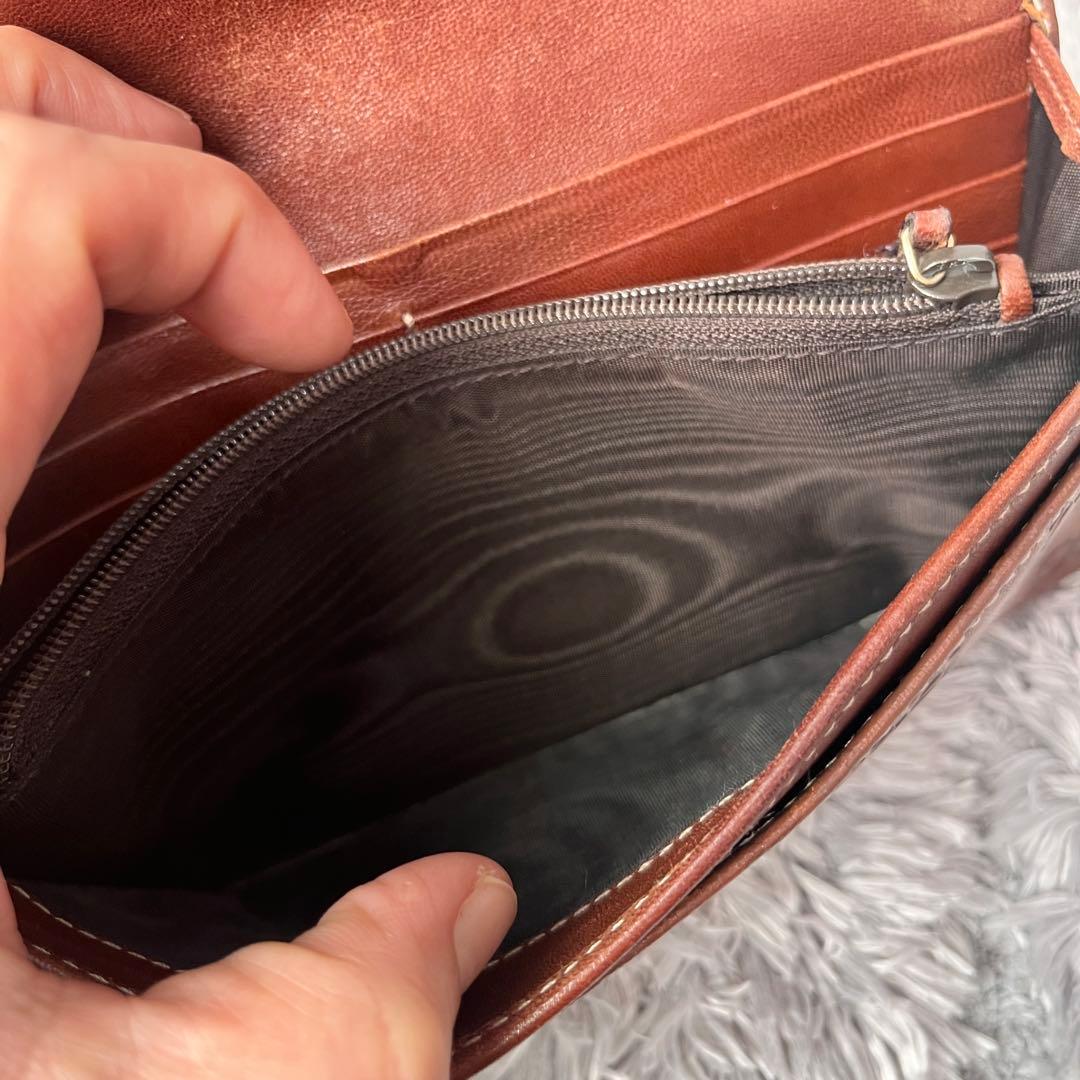 グッチ　シマ　長財布　ブラウン　メンズ　札入れ　小銭入れ