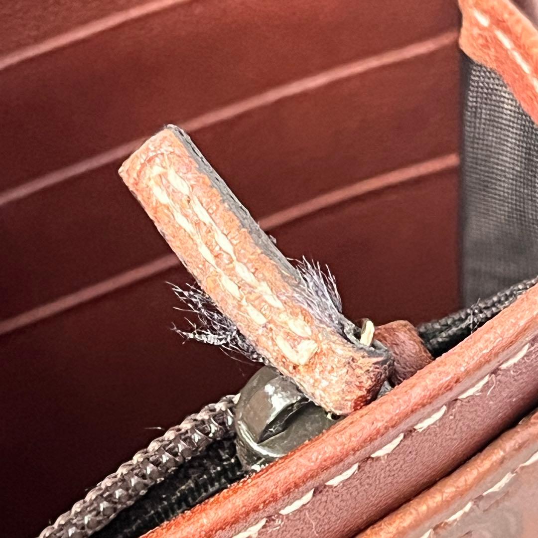 グッチ　シマ　長財布　ブラウン　メンズ　札入れ　小銭入れ