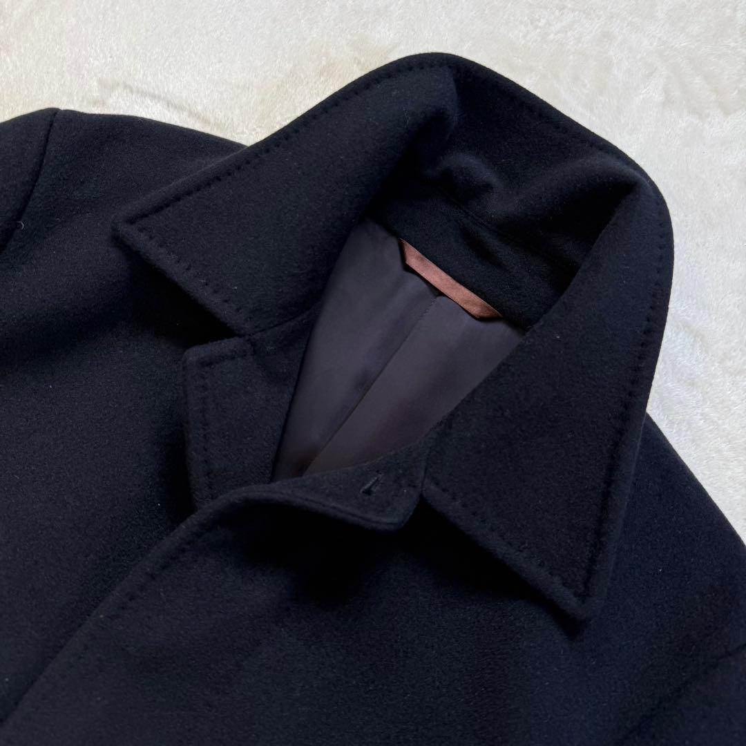 【超美品】ポールスミス カシミヤ＆アンゴラ混ウール ステンカラーコート L