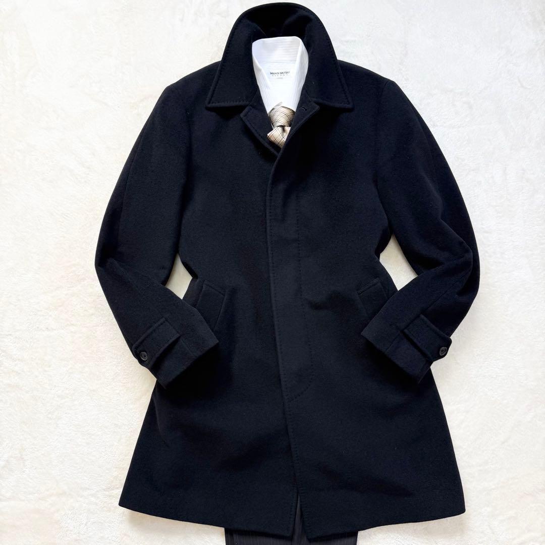 【超美品】ポールスミス カシミヤ＆アンゴラ混ウール ステンカラーコート L