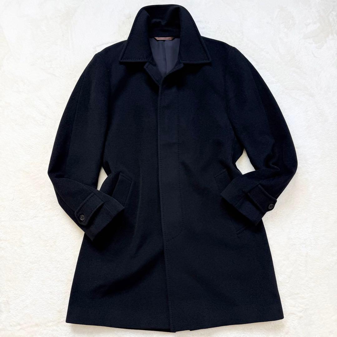 【超美品】ポールスミス カシミヤ＆アンゴラ混ウール ステンカラーコート L