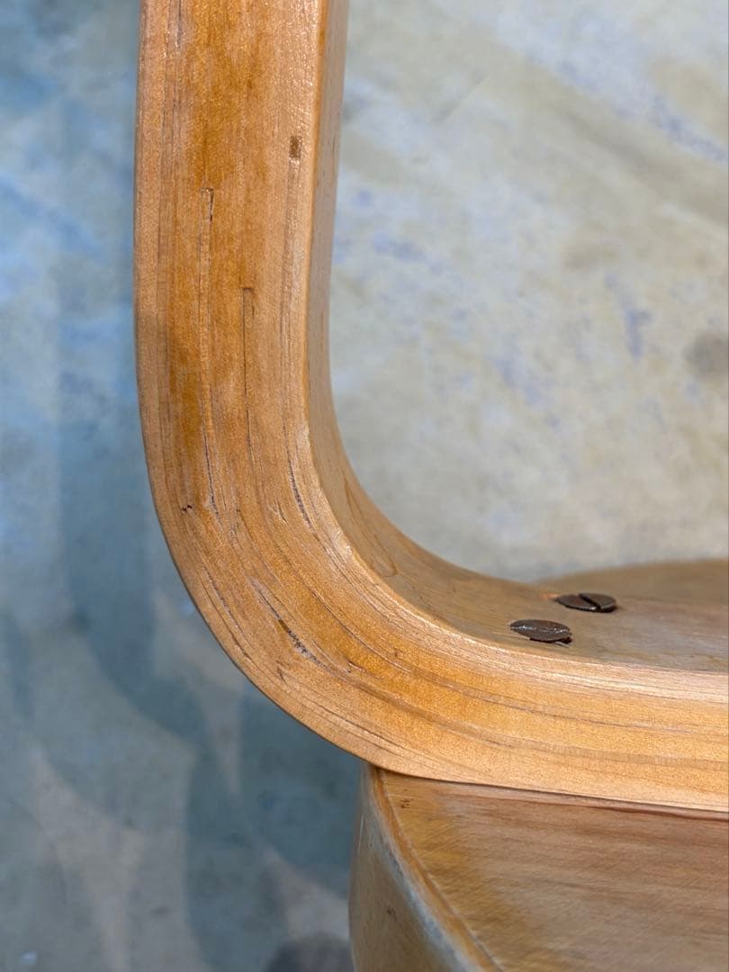 【希少・low】Artek スツール60 ローバージョン ブルーリノリウム