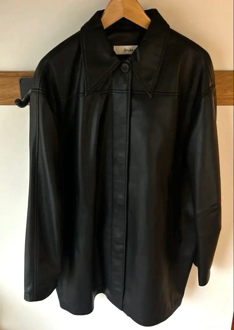 anuke Ecoleather Over Jacket 38 ブラック