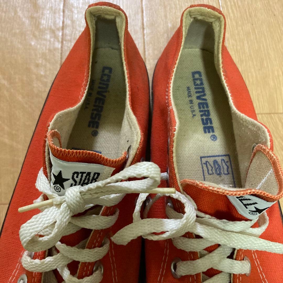 90s コンバース オールスター アメリカ製 オレンジ 26.5㎝