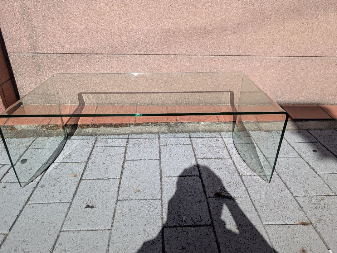 【週末特価】Francfranc　クレール　ガラステーブル(W1200)