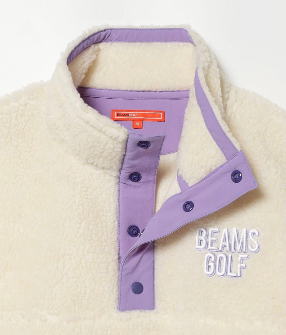 完売！極暖 BEAMS GOLF ボア スナッププルオーバー