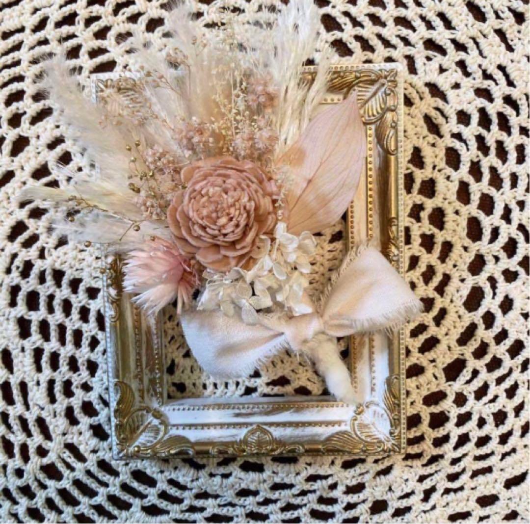 ウェディングブーケ ブートニア付き くすみピンク ドライフラワーブーケ 前撮り