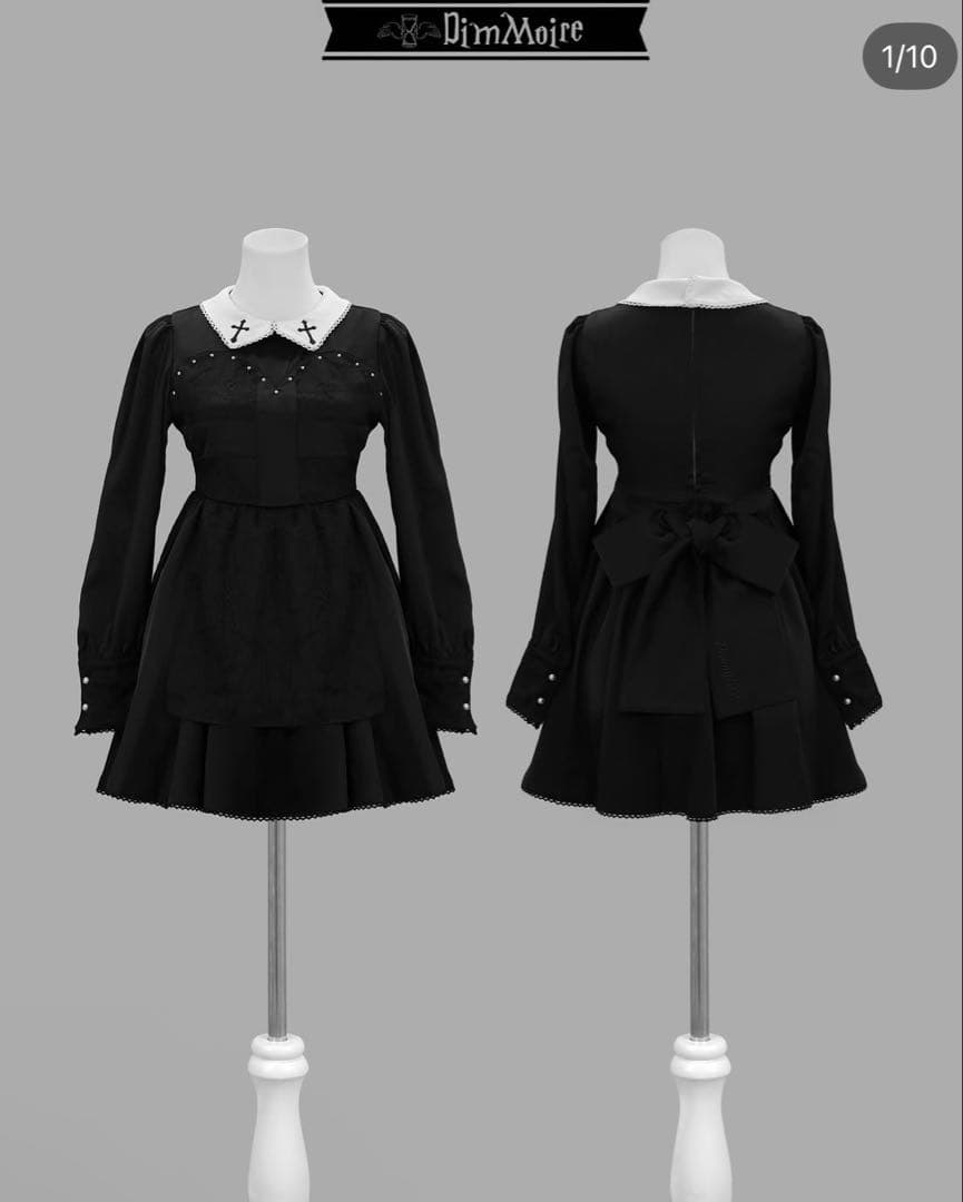 Dimmoire ゴーストメイド十字ドレス ブラック