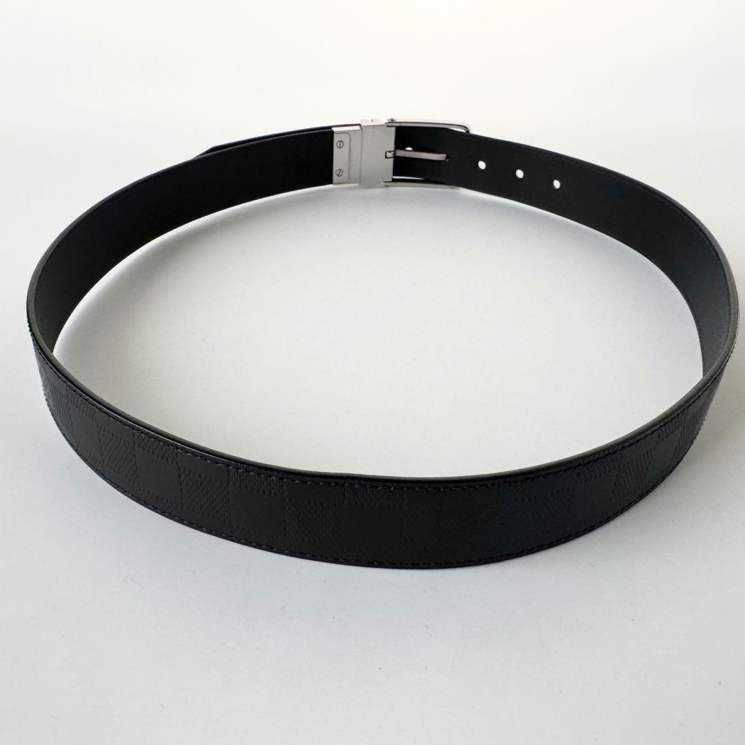 【極美品】ルイヴィトン サンチュール ダミエアンフィニ レザー ブラック