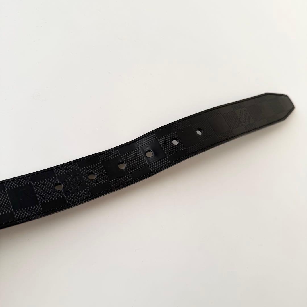 【極美品】ルイヴィトン サンチュール ダミエアンフィニ レザー ブラック