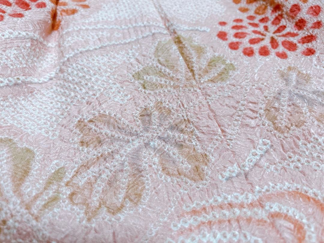 ピンク系総絞り被布♡七五三　3歳　女の子　フルセット　一式