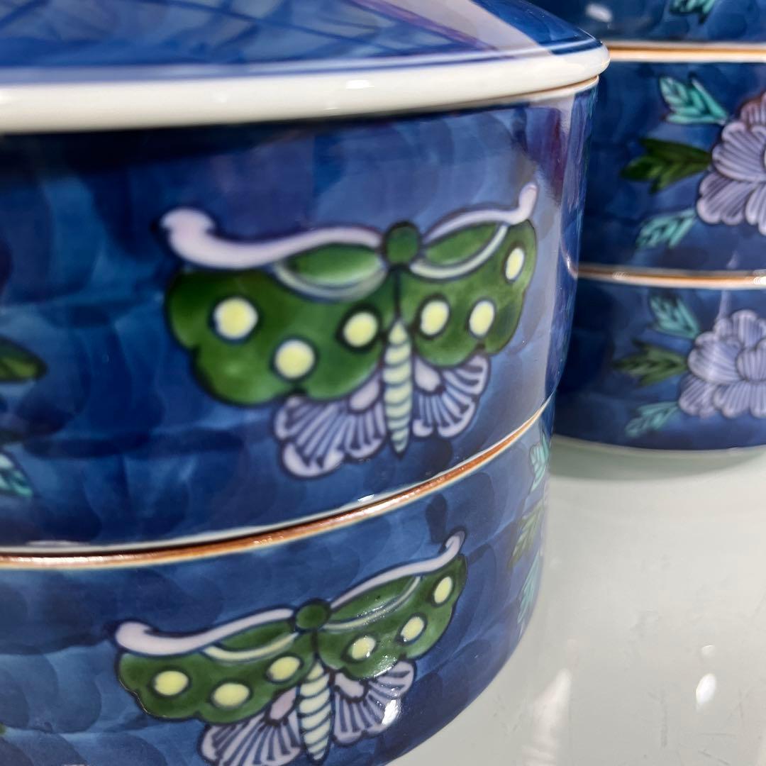 源右衛門　染錦花蝶紋　五段重（G）