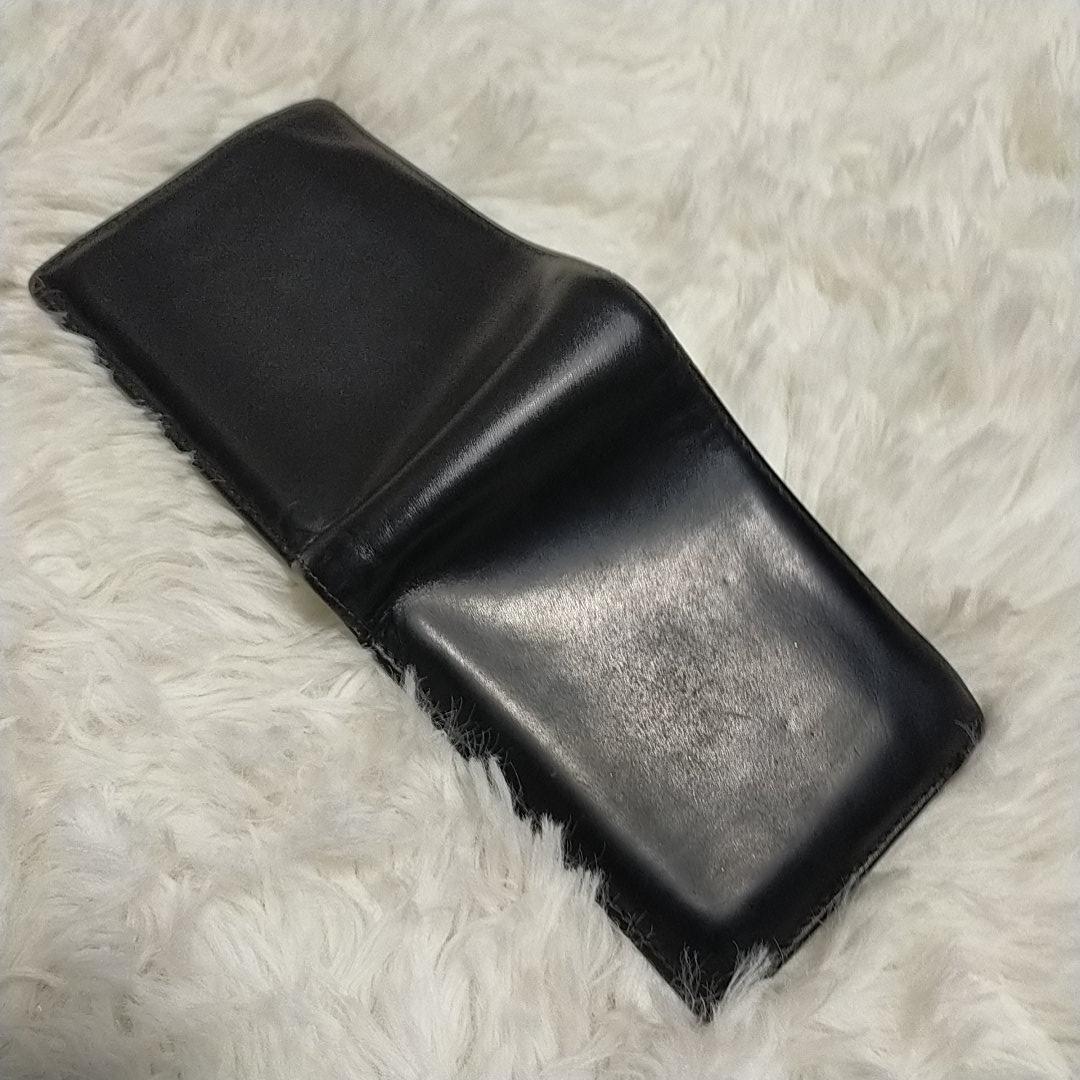 美品　エッティンガー　ettinger 2つ折り　財布　黒　内側淡い紫