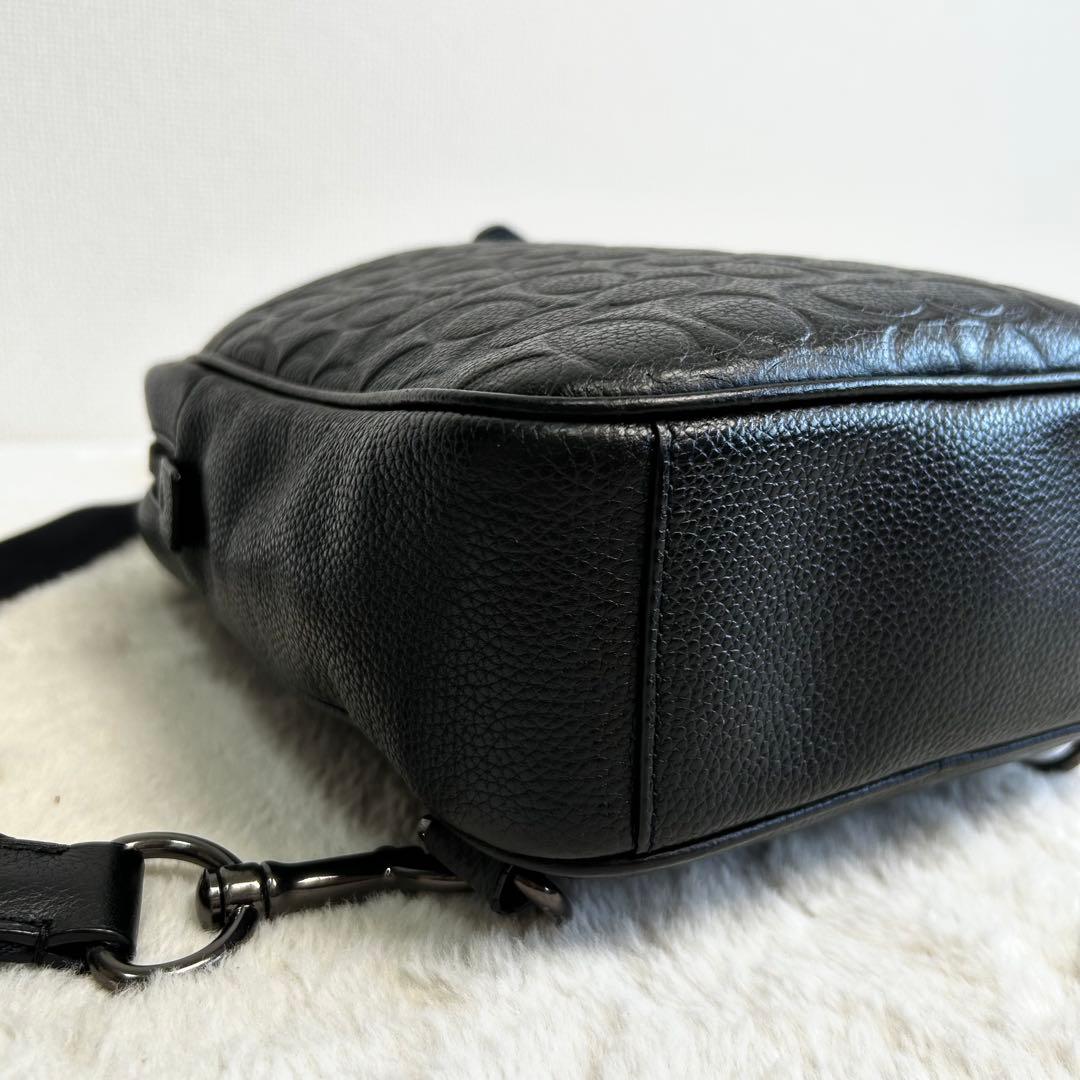 COACH シグネチャー　ボディーバック　黒　C1073 黒