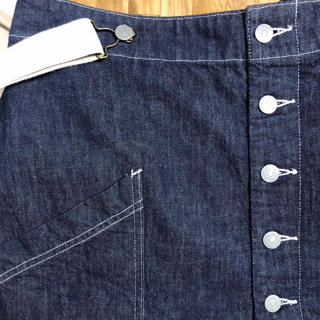 HARVESTY デニムサスペンダーガーデンパンツ