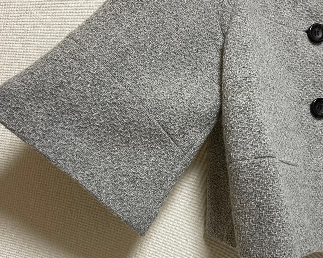 アンタイトル 4 ショートコート　ライトグレー　7分袖