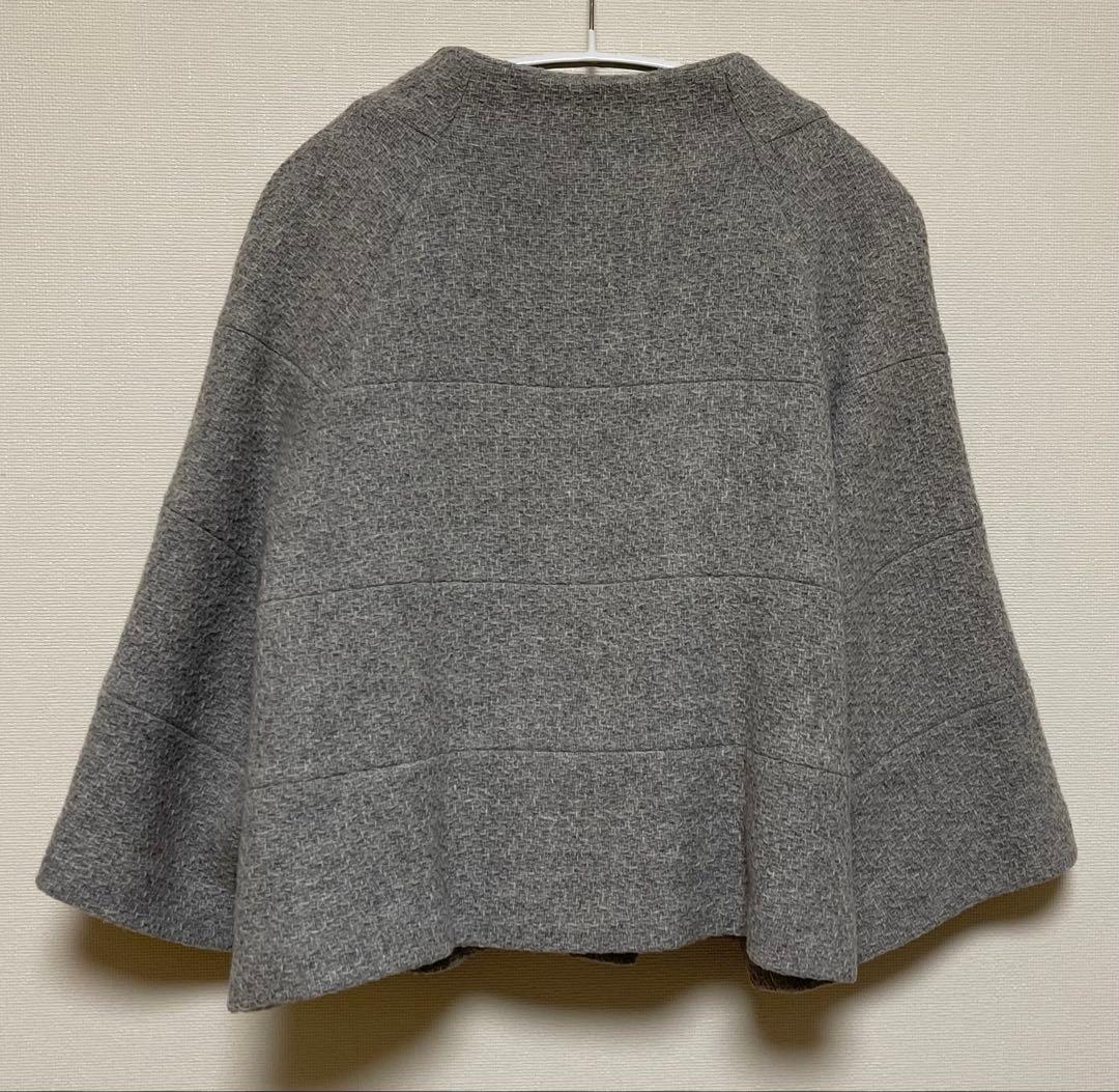 アンタイトル 4 ショートコート　ライトグレー　7分袖