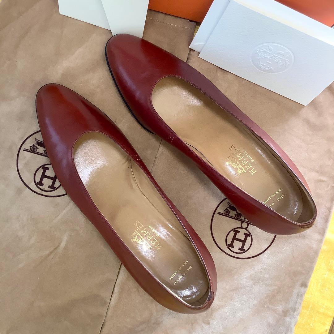 レア!美品! エルメス ヴィンテージ Hマーク アーモンドトゥ 23.5㎝