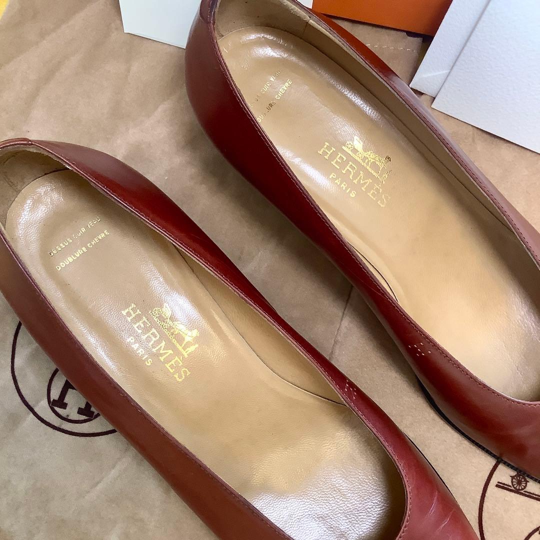 レア!美品! エルメス ヴィンテージ Hマーク アーモンドトゥ 23.5㎝