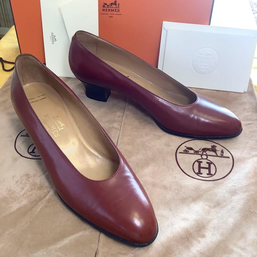 レア!美品! エルメス ヴィンテージ Hマーク アーモンドトゥ 23.5㎝