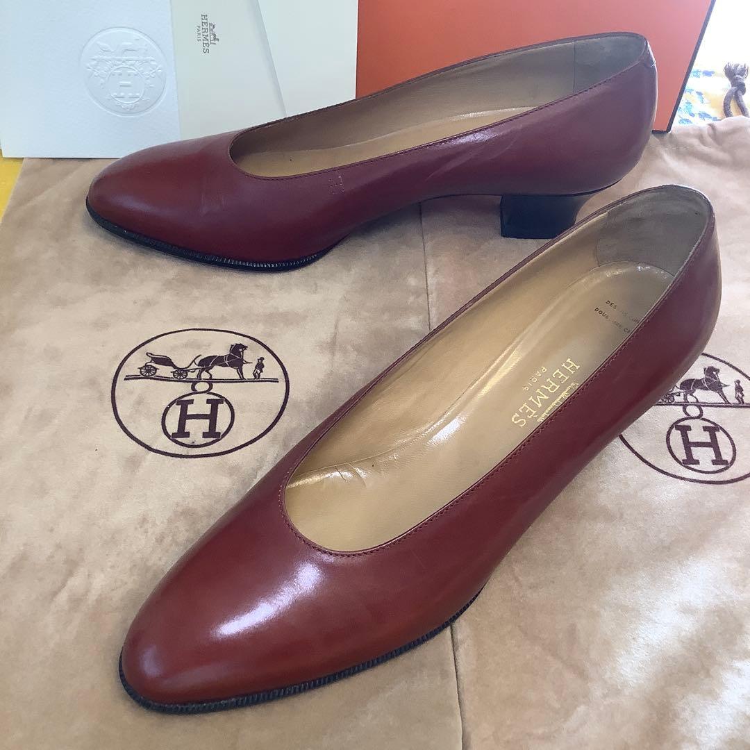 レア!美品! エルメス ヴィンテージ Hマーク アーモンドトゥ 23.5㎝